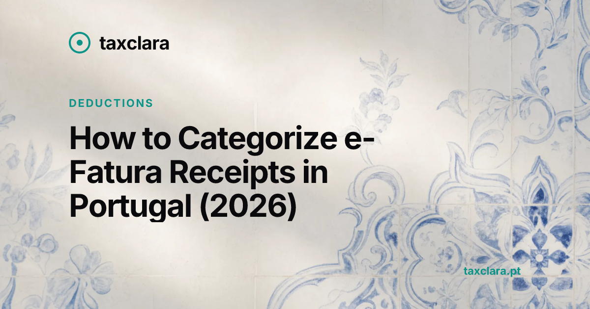 How to Categorize e-Fatura Receipts in Portugal (2026)